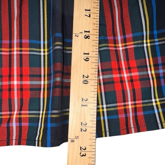 J.Crew Fresco Top Stewart Tartan Jewel Buttons Organic Cotton - Picture 9 of 11
